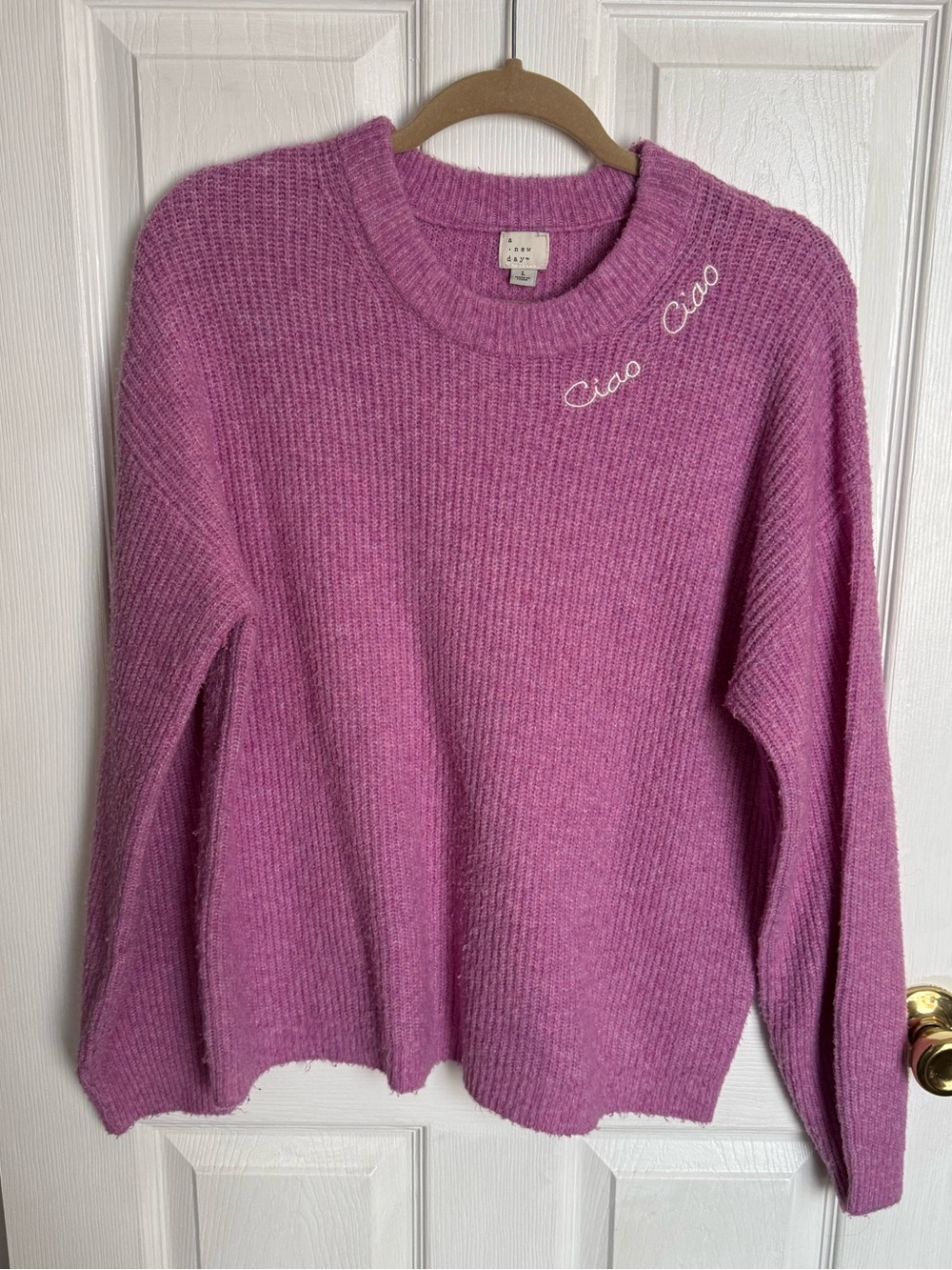 a new day Ciao Ciao Crewneck Sweater